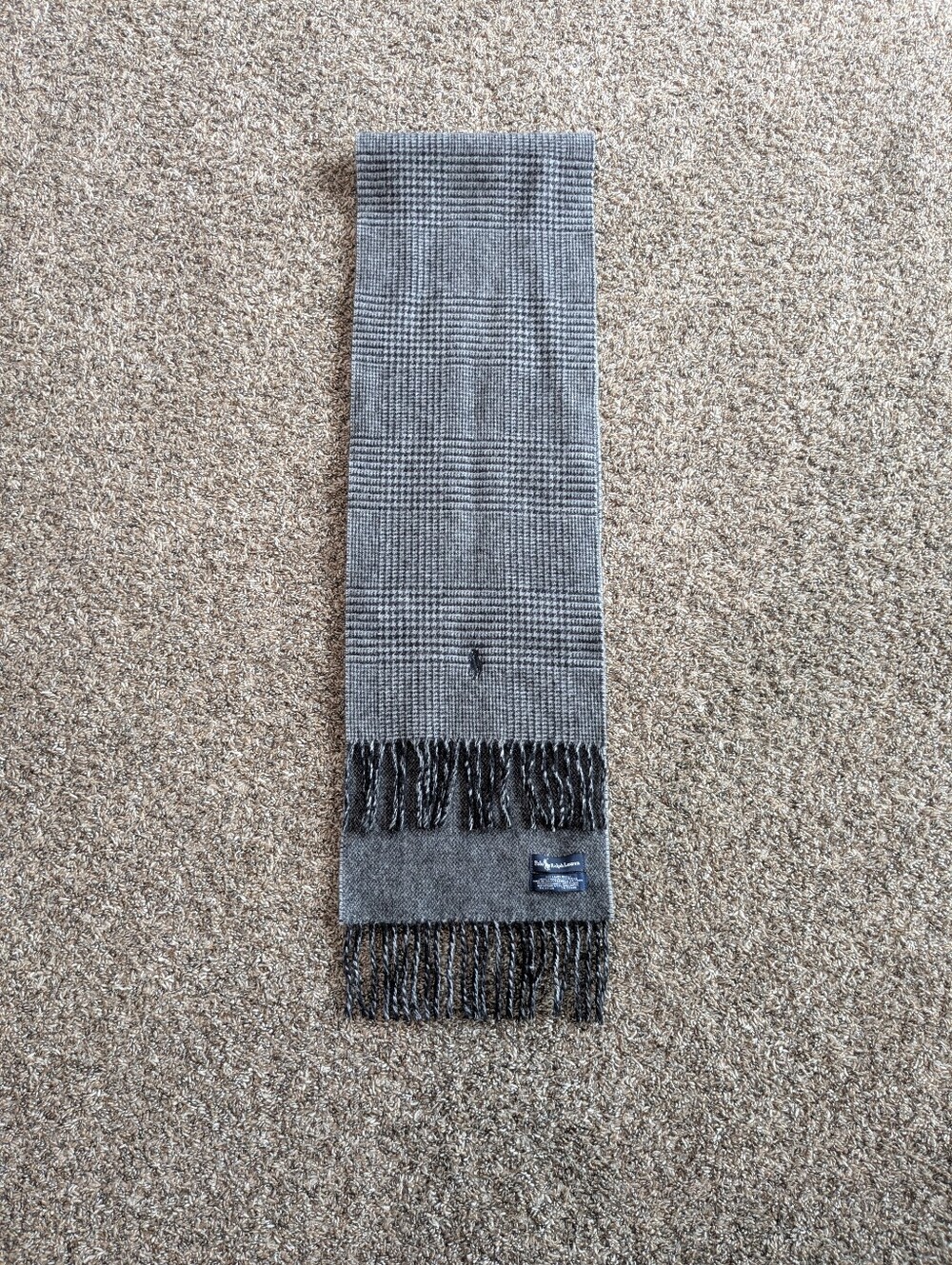 Polo Ralph Lauren Wool Blend Houndstooth Scarf